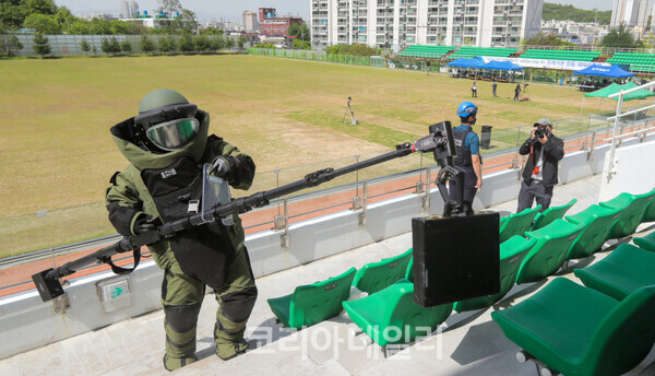 2022 양궁월드컵 개막을 앞두고 준비작업이 한창이다. (사진=광주시)