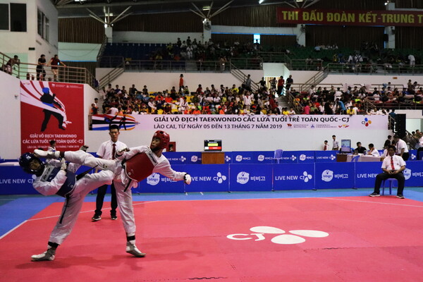 2019년 베트남 라오카이성에서 ‘CJ NATIONAL YOUTH TAEKWONDO CHAMPIONSHIP’ 대회가 열렸다. / 사진=CJ스포츠마케팅