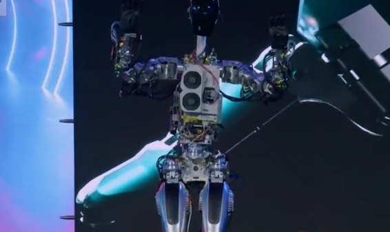 테슬라의 휴머노이드 로봇 '옵티머스'. (사진=테슬라 동영상 캡처)