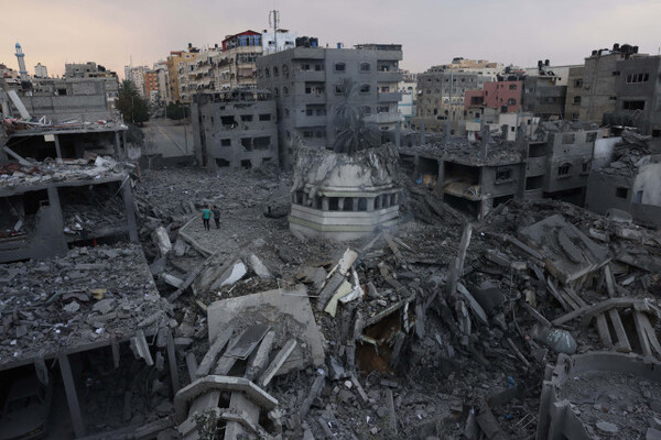 사진=폭격으로 파괴된 가자지구(©MSF)